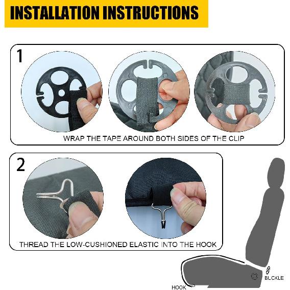 Car Seat Cover, Comfortable Anti-Slip Linen Auto Front Seat Protector, Breathable Seat Bottom Cushion Pad with Storage Pocket, Universal Vehicle