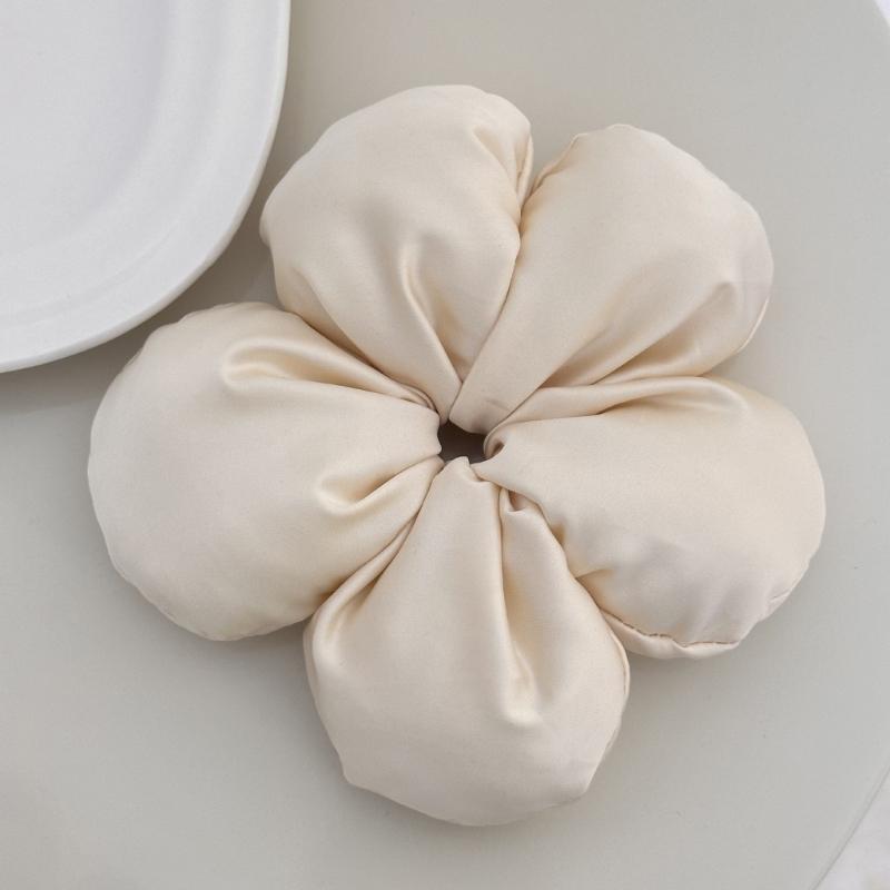 Aesthetic Scrunchies Elastic Puffy Flower Hair Rope Wedding Party Beach Headwear Big Bun Elastic Hair Tie Hair Elastic