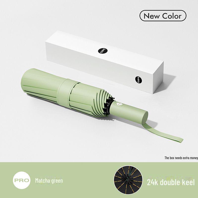 32-Rib Automatic Folding Umbrella with UV Protection & Logo Printing