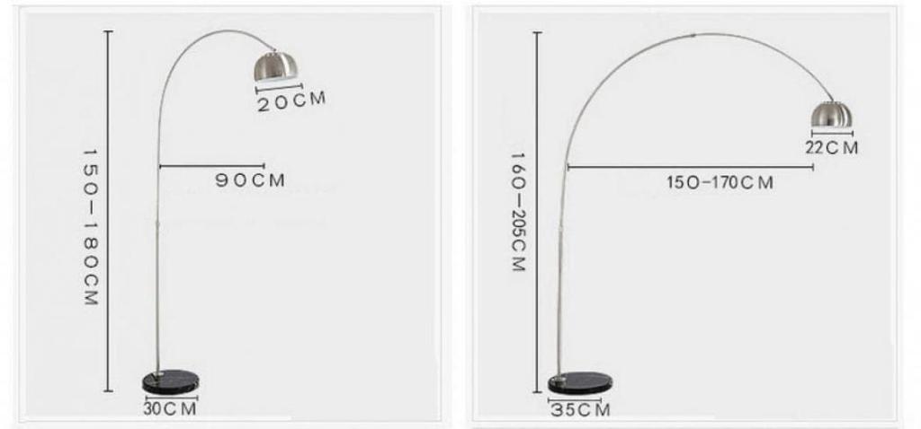 SPobeap Arched Floor Lamp, Stylish Nordic Design with Foot Switch, Remote Control, LED Bulb, Dimmable, Color-Changing, and Extendable, Perfect for