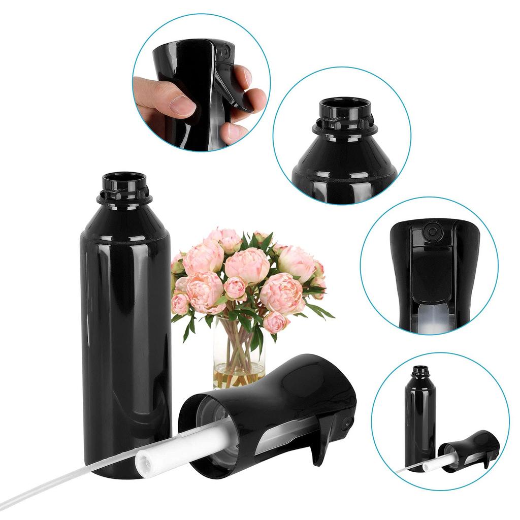 Uervoton Spray for Home and Empty Black Bottle, Alcohol-Compatible, Gardening, Plants, Cleaning, Hairdressing, Use, Pets, Bottle, 200ml,