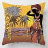 Abstract Oil Painting African Women Cushions Case Modern Abstract Art Decorative Pillows Case Sofa Seat Couch Thick Plush Pillow