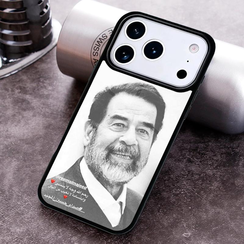 

Etui Fashion Saddam Hussein Iraq Arabic Phone Case for iPhone 17 16 15 Pro Max Air 14 13 12 11 Plus Shockproof Cover iPhone 12 Pro Max