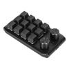 Mini Custom Keypad 12 Mechanical Keys 2 Knobs Programmable Red Switch Programming Macro Keypad for PC Gaming Multimedia