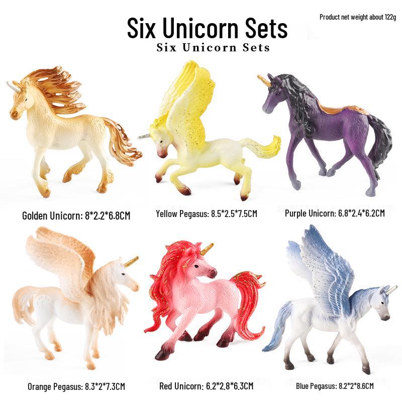 European Mythology Pegasus & Unicorn Children's Toy Figurine Set