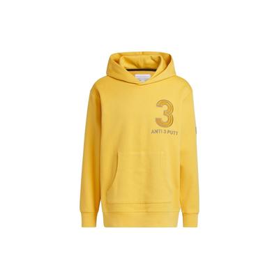 adidas Adicross Digital Letter Embroidered Long Sleeve Hoodie Men Tops Yellow HZ3235