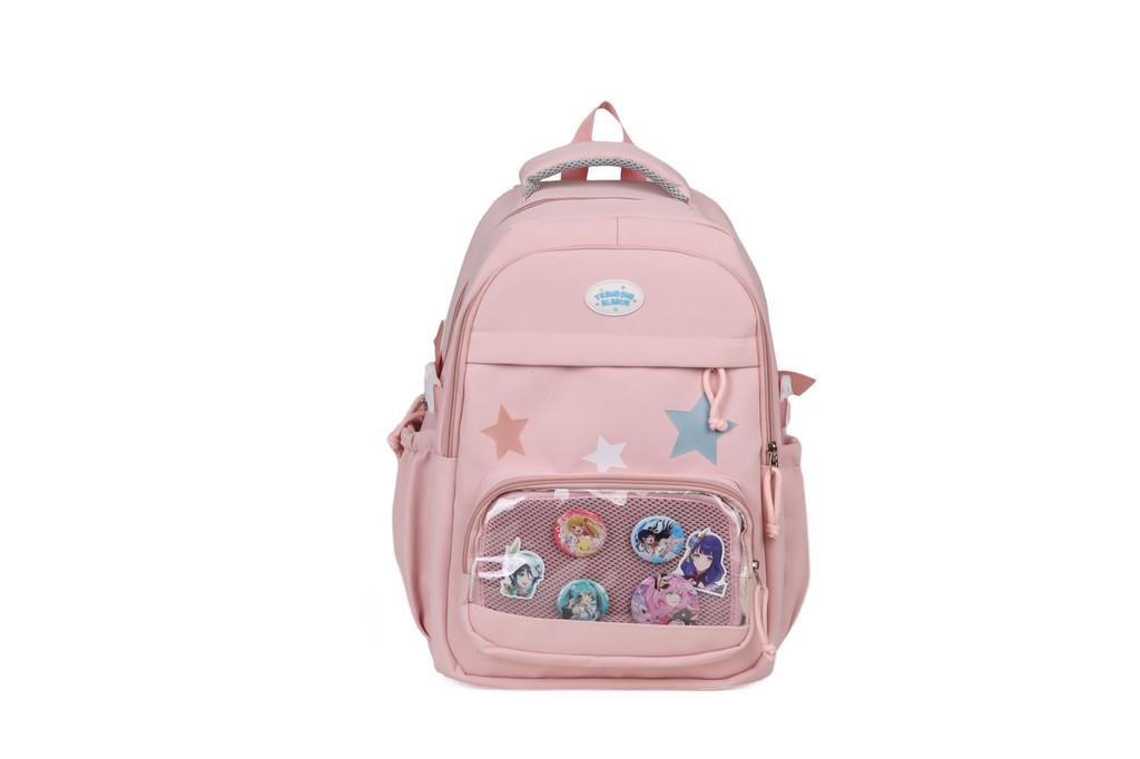 Starry Sky Transparent Backpack With Breathable Comfort For Middle School Students