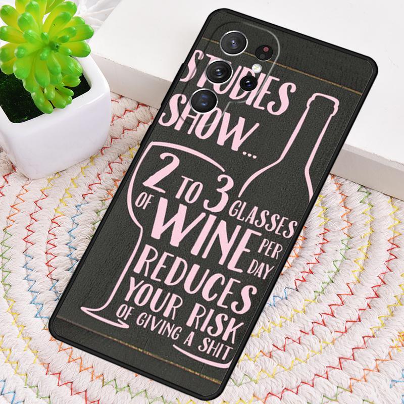 2 bis 3 Gläser Wein pro Tag Handyhülle für Samsung Galaxy note 10 pro S26 Ultra S23 S24 FE S25 S21 S22 PLUS stoßfeste Hülle