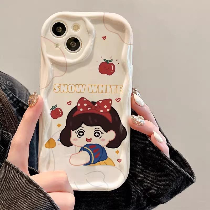 Snow White for Apple 16promax Mobile Phone Case 14 New Women's Model for IPhone15pro/13 Cream Pattern 11
