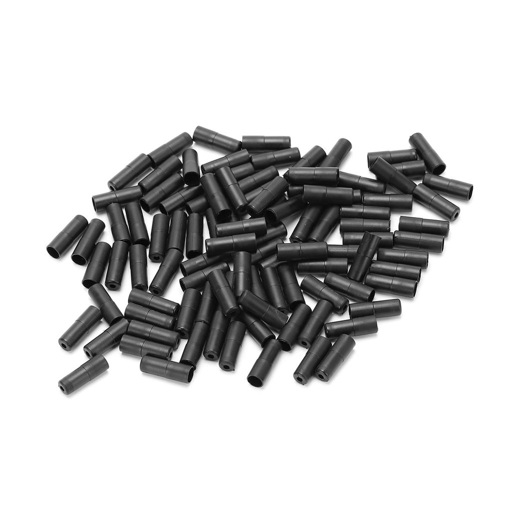 100 stk. Bremsekabelender Svart plasthus Hylse Sykkelkabel Endestykker for 5 mm diameter Bremse