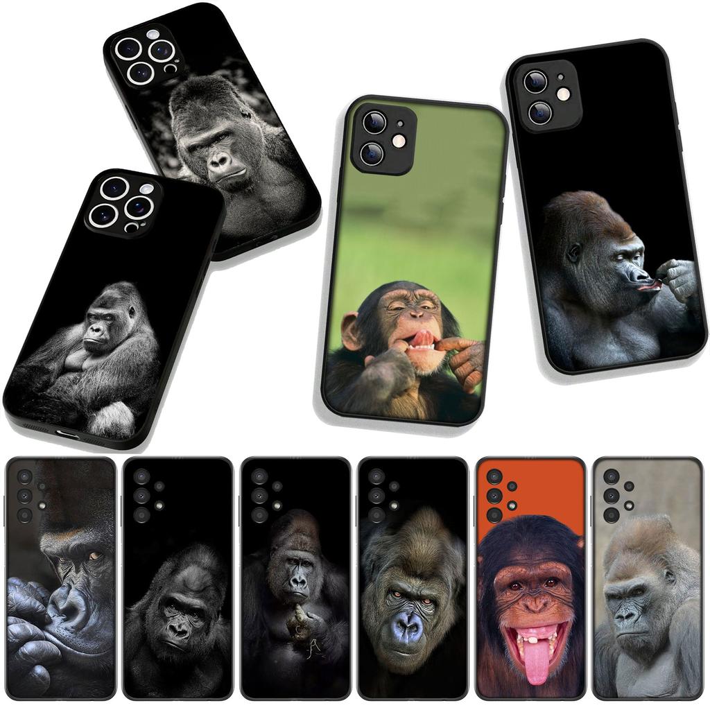 Cover for Samsung Galaxy S25 S24 S22 S23 FE Ultra Plus A56 A05 A06 A15 A16 A55 S7 Edge Phone Case Gorilla Ape Baby Monkey
