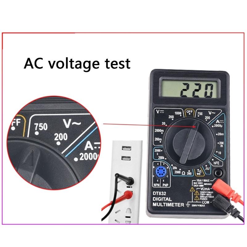 Industrial Multifunctional Voltmeter Ammeter Ohmmeter ABS for Circuit Analysis Featuring Transistors Checking Capability