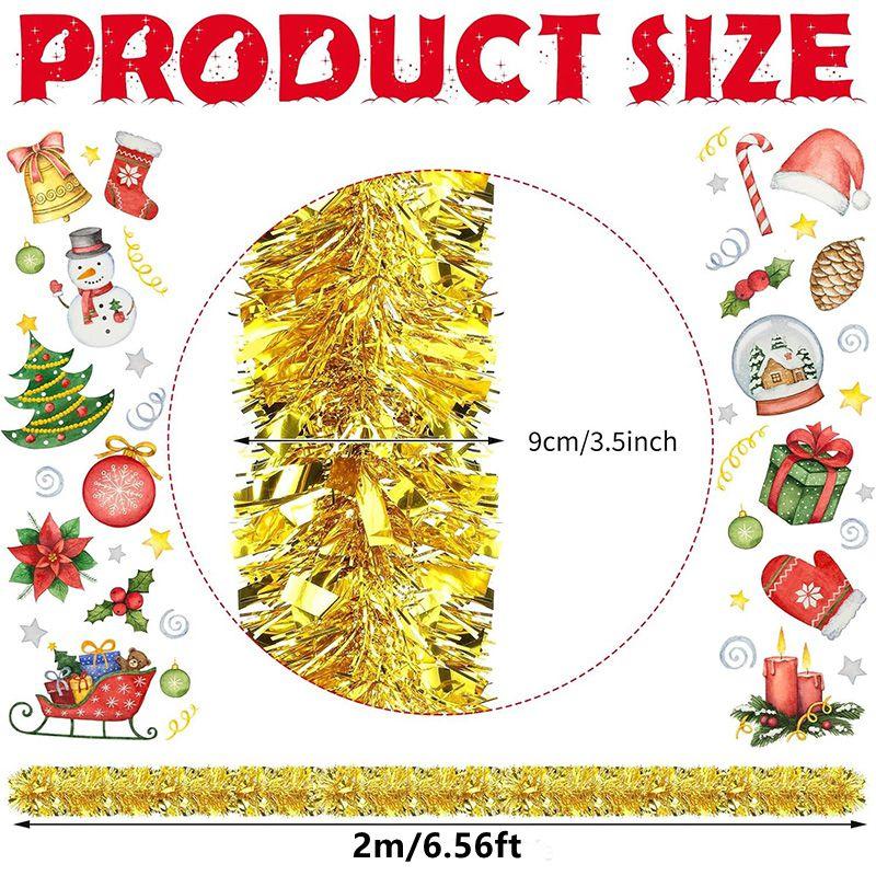2M Christmas Decoration Gold Garland Hanging Pendant for Christmas Tree Ornament for Home Decor Party New Year 2026 Accessories 7