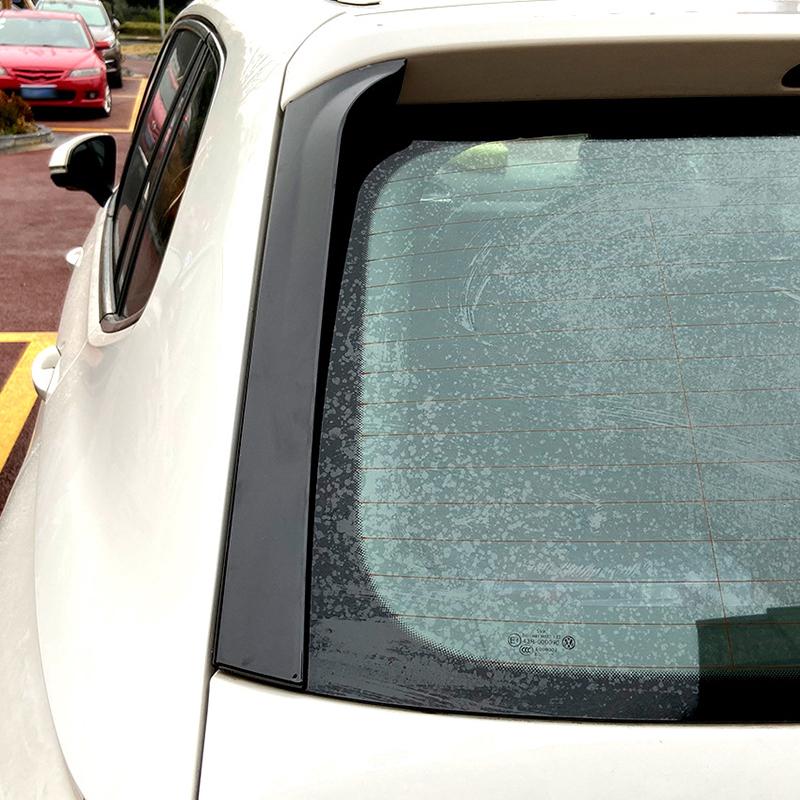 1 pereche, negru lucios, spoiler lateral pentru lunetă, capac pentru aripi laterale pentru VW Tiguan MK2 2017-2021