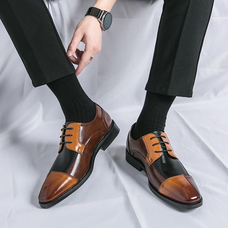 Men’s Dress Shoes British Style Fashion Slip On Loafers Men Big Size 48 Man Brogue Shoes Classic Business Shoes Casual Formal Le