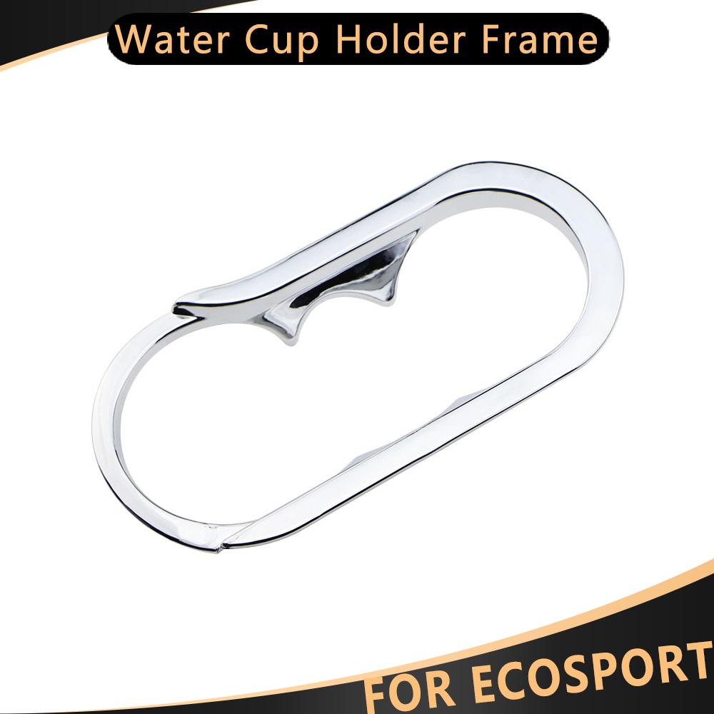 ABS Chrom Auto Wasserbecherhalter Rahmen Dekoration Aufkleber Trim Pailletten für Ford Ecosport 2013–2017 LHD Innenraum