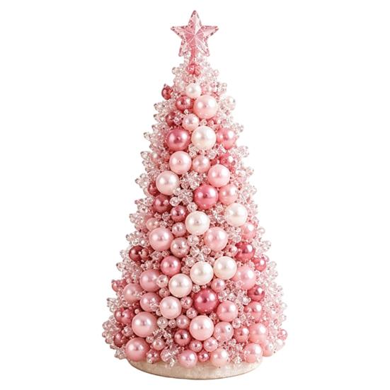 Decorative Bead Tree Assembly Dreamy Beaded Christmas DIY Kit, Handmade Holiday Craft, Multicolor Creative Craft Unique Tabletop Decor for Adults,