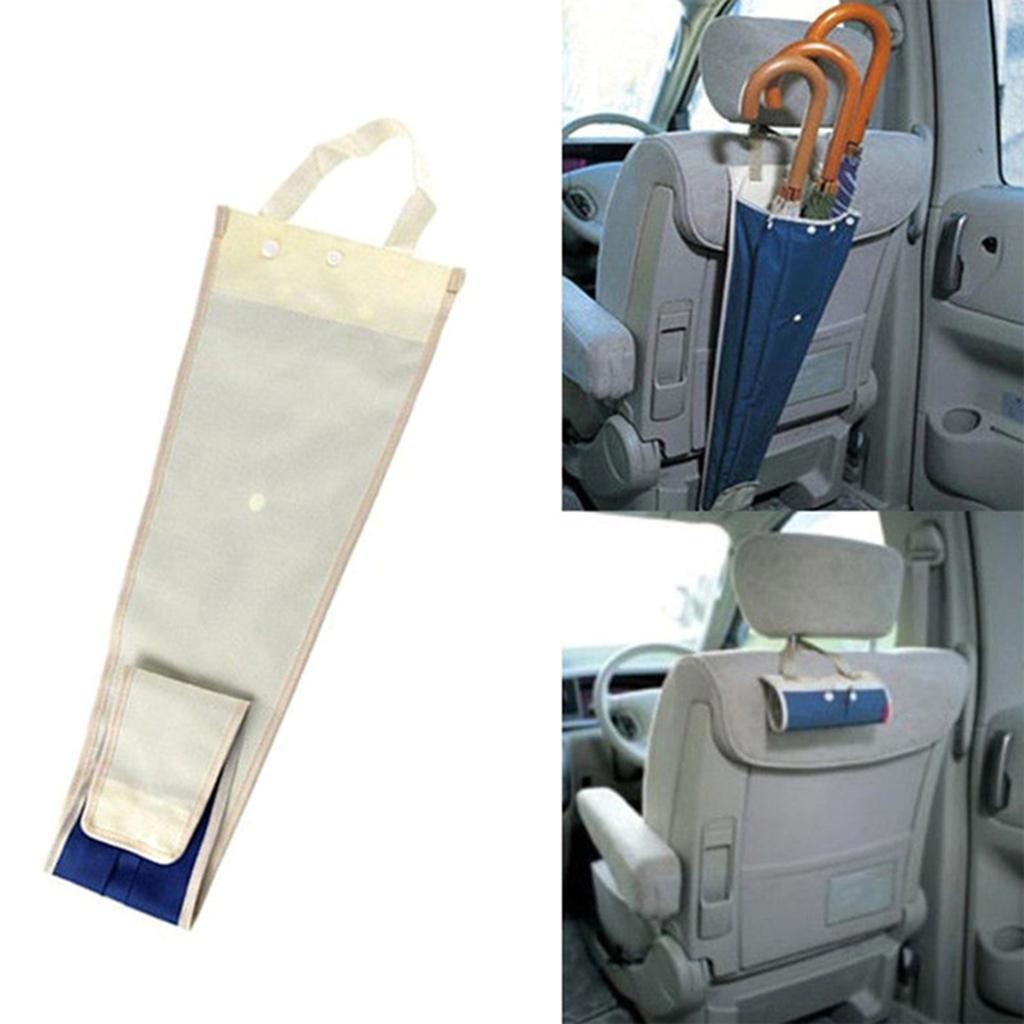 Car Seat Back Mounted Umbrella Storage Bag With Quick Installation Strap Multifunction Wet Umbrella Case