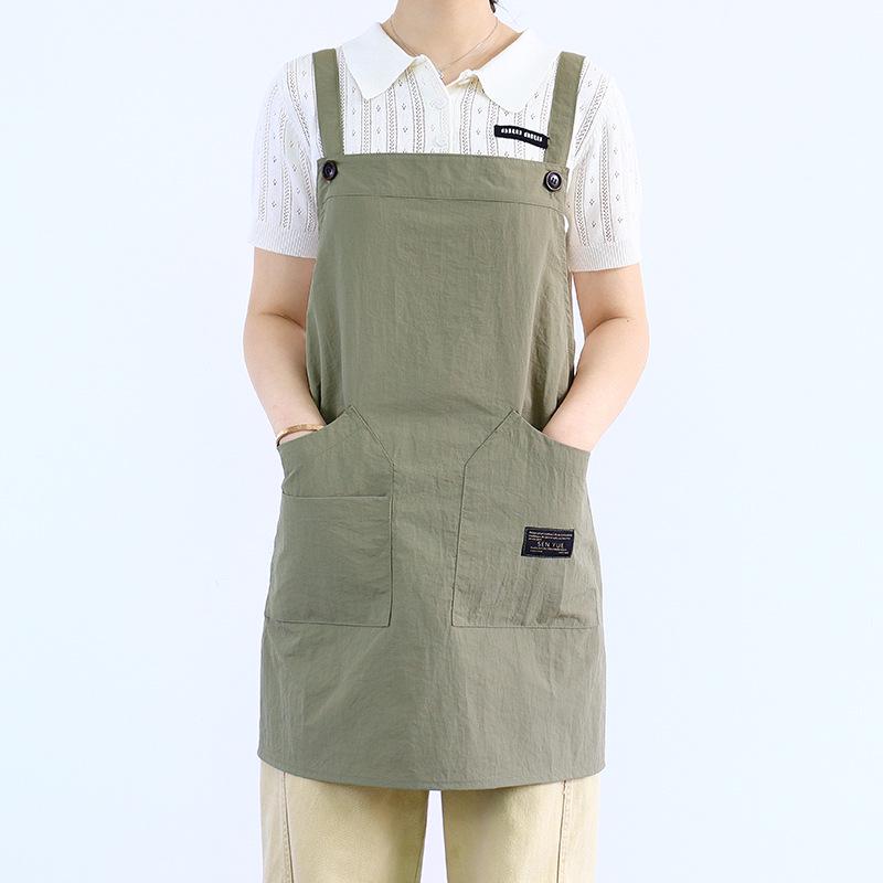 Korean Style Waterproof Waist Apron - Unisex Kitchen & Work Wear with Custom Logo