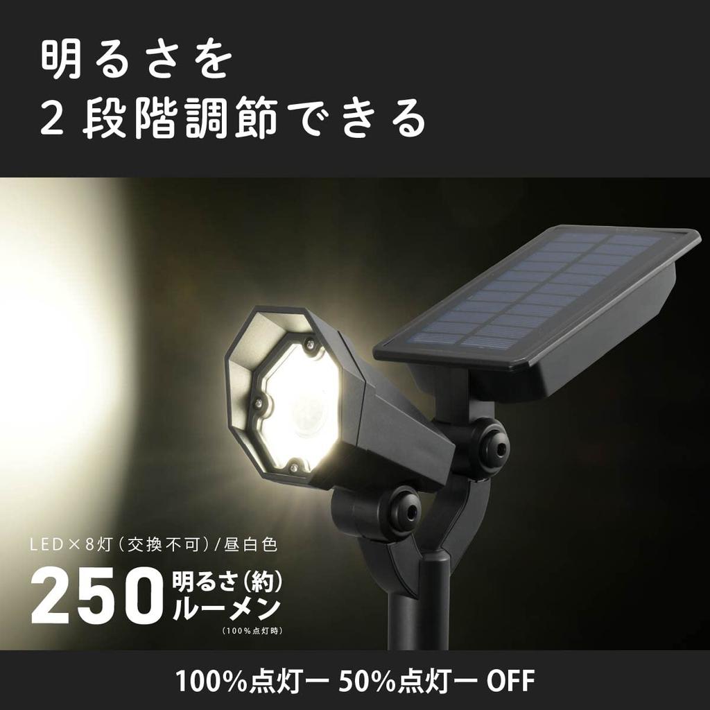 Ohm Electric Solar Garden Light Sensor Light LED Sensor 250 Lumens Daylight White Embedded In the Ground Type Automatic Lighting Exterior Light Garden