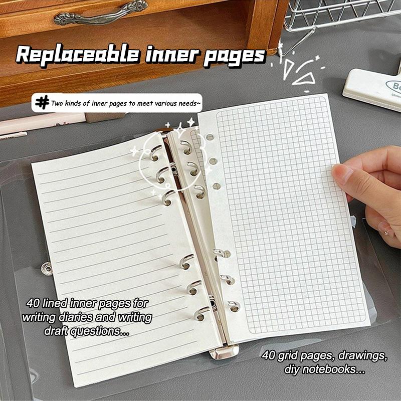 Cute Capybara Hand Book Lovely Loose-Leaf Student Notebook Diary Cartoon Portable Detachable Notepad Student Stationery Gifts