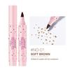 2-in-1 Natürlicher Simulations- Sommersprossen-Stempelstift Wasserdicht Langanhaltend Brauner Eyeliner Punkt Fleck Stift Gesicht Falsche Sommersprossen Eyeliner Stift Make-up