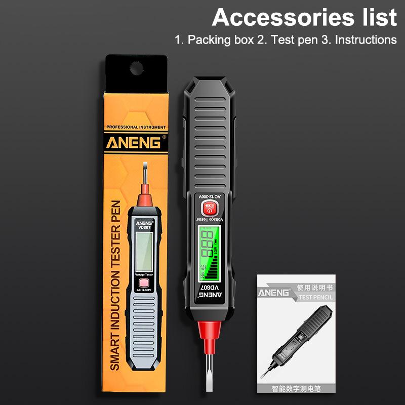 One-Word Induction Portable 50/60Hz Smart Electric Pen Tester Ncv Sensor Ac 12-300V Non-Contact Wire Detector Tools
