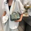 Stylish Blue Green Gray Retro Chic Trendy Sling Crossbody Small Square Bag For Women
