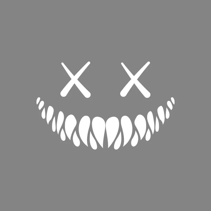 

Наклейки на автомобиль с улыбающимся лицом демона, светоотражающая наклейка на заднее лобовое стекло, забавная наклейка на автомобиль для украшения кузова автомобиля, наклейка на окно 20CMx13CM