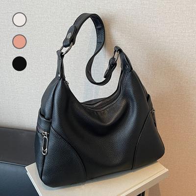 Lychee Pattern Cowhide Women's Bags, Women's Large-capacity Messenger Bags, Women's Exquisite Portable Shoulder Bags, Commuting To Work