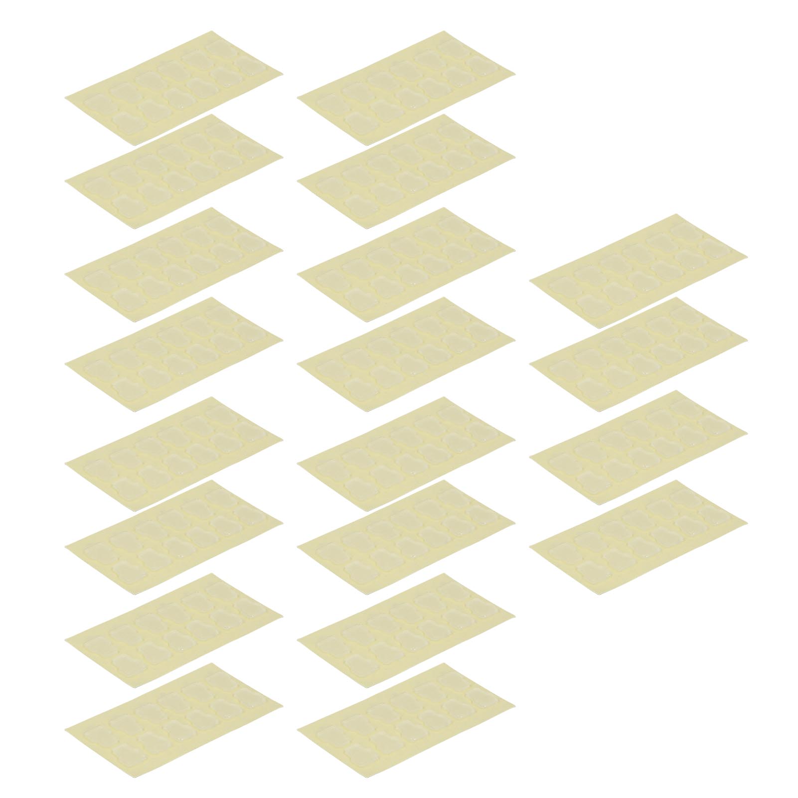 

240 Pcs Clear Adhesive Pad 16x12.29x2mm Removable Sticky Water Proof Double Sided Adhesive Tape for
