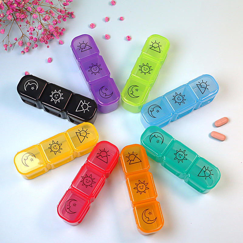 Mini Pill Case 3 Grids Tablet Pill Organizer Case Medicine Drug Storage Box Pill Box Dispenser Travel Tablet Holder Container