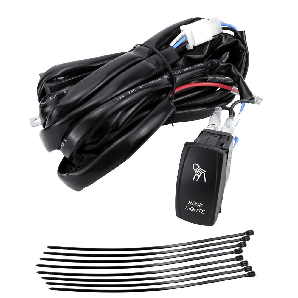 UTV ATV 160W Rock Light Wiring Harness Fit for Polaris RZR Maverick X3 Talon KRX YXZ Wrangler