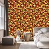Gold and orange stained glass wallpaper for living room and bedroom 50x1000