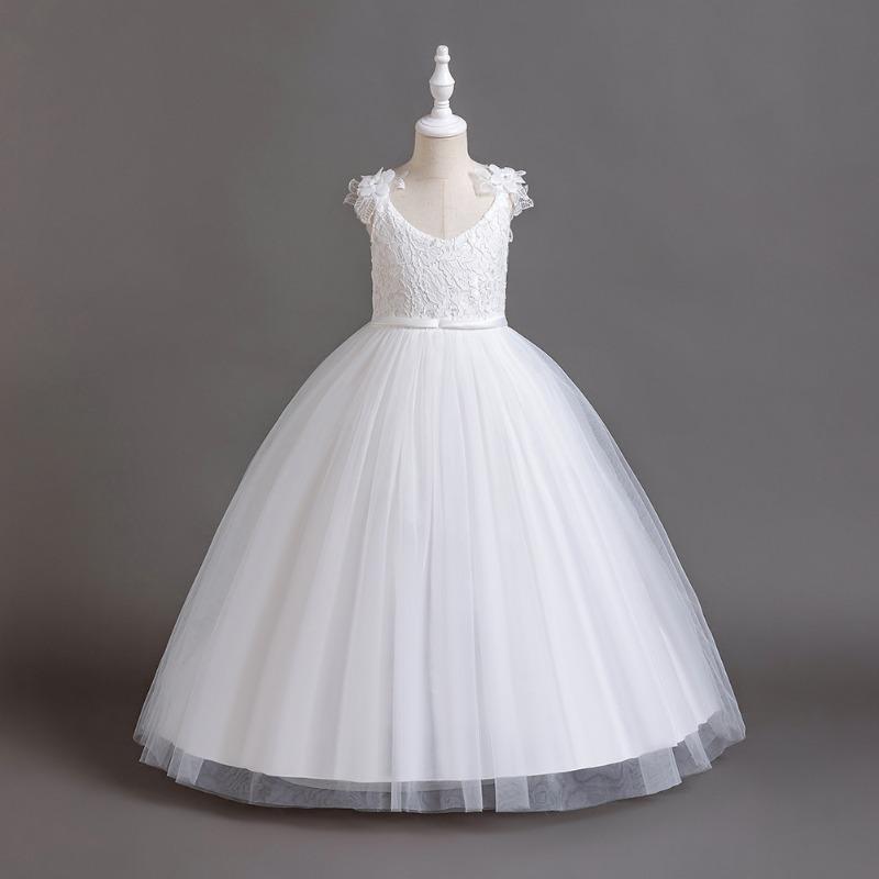 Mädchen Rosa Träger Tüll Prinzessinnenkleid Kinder Festliches Kleid