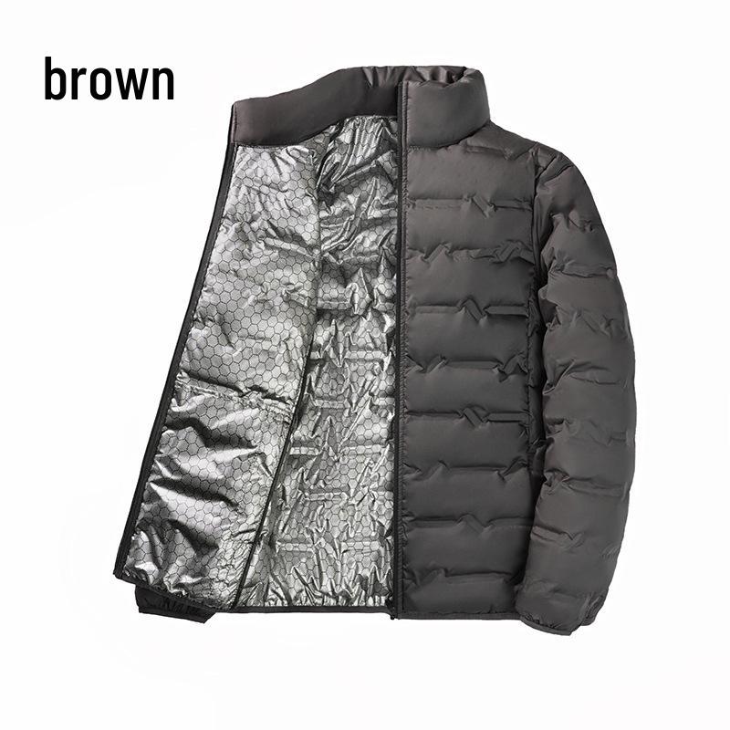

Men s Lightweight Graphene Down Jacket - 80% White Duck Down, Warm and Casual L коричневый