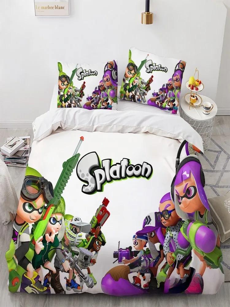 Comforter Cartoon Game New Fashion Design Bedding Set Splatoons Girls Boys Adult Bedding