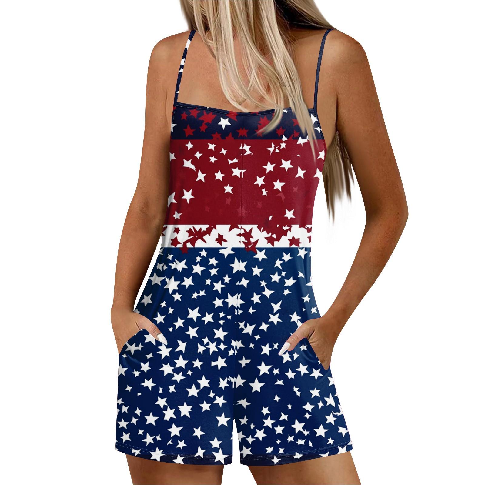 

Жіночий повсякденний та модний комбінезон-шорти без рукавів з кишенею XXL