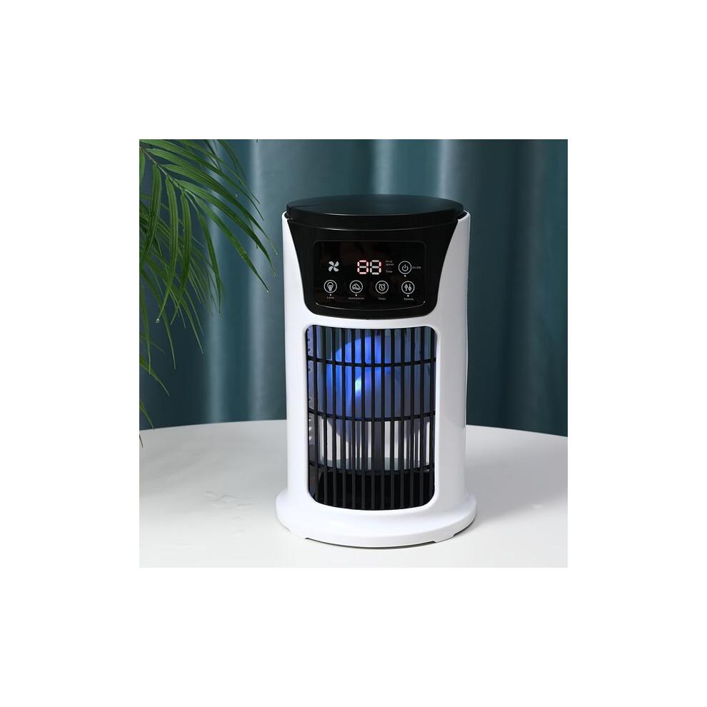 Portable 3-in-1 Air Cooler Humidifier and Mood Light Fan with USB Power and Evaporative Cooling for Office and Home Less