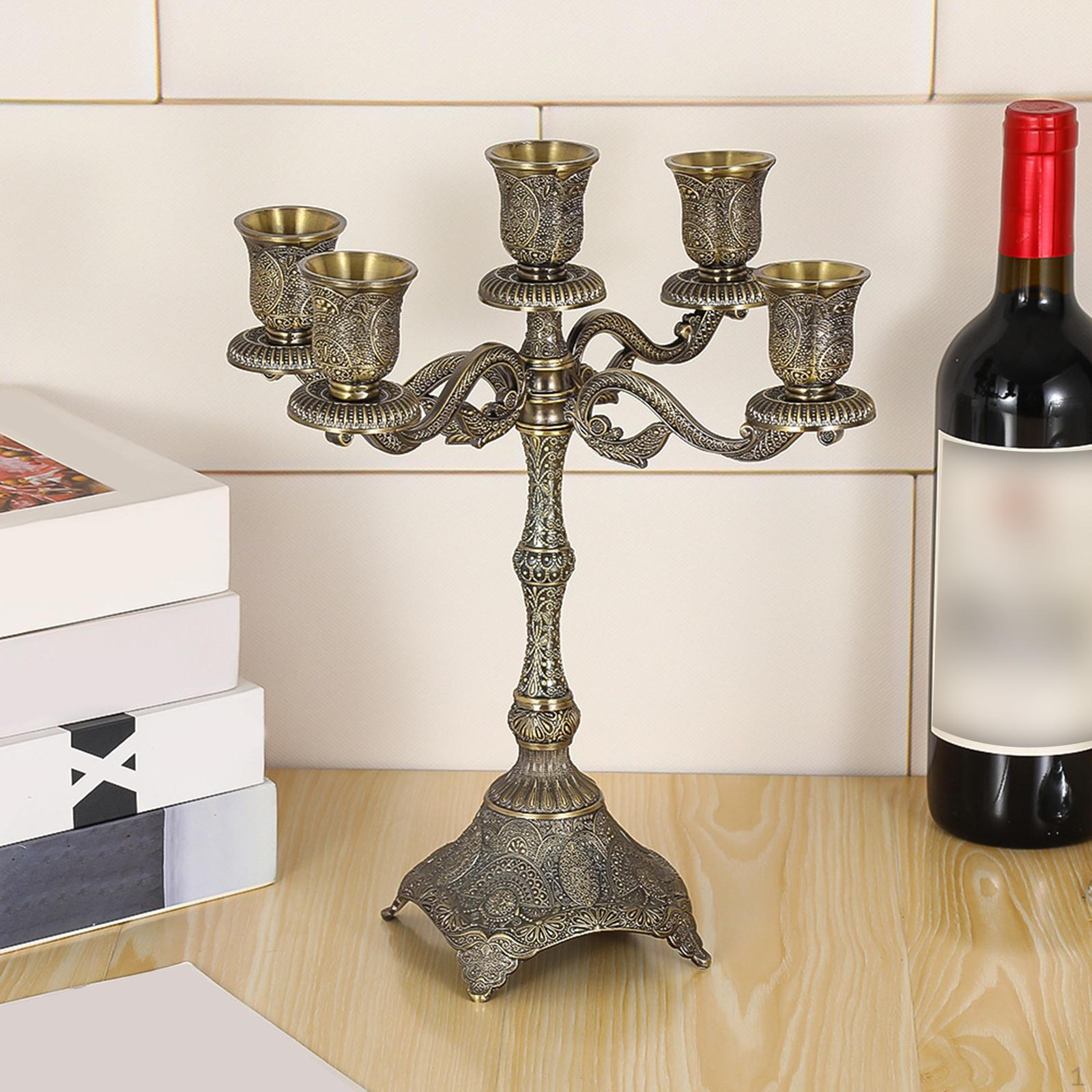 

Конический подсвечник канделябр клуб фермерский дом сплав цинка украшение подставка подсвечник для 5 Arms 10x10x30.5cm