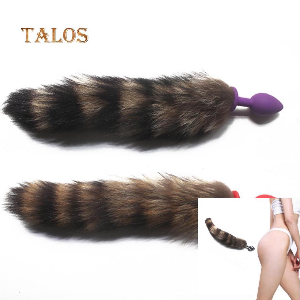 Silikonová anální zátka T-Adult Fox Tail pro dospělé Sexy hračka Masážní přístroj prostaty Sexy hračky