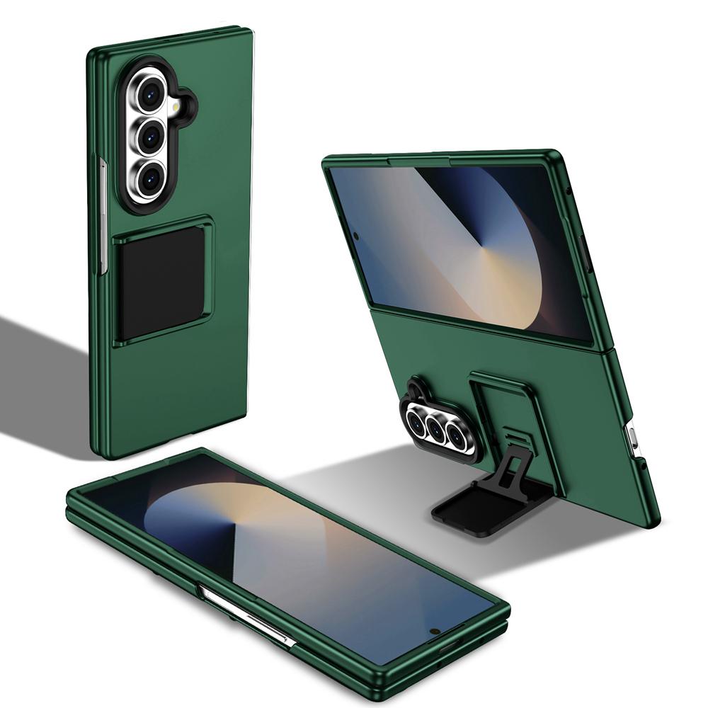 KEYSION Luxury Upright Live Stand Case for Samsung Galaxy Z Fold 7 5G Hard PC Shockproof Phone Back Cover for Galaxy Z Fold 7 5G