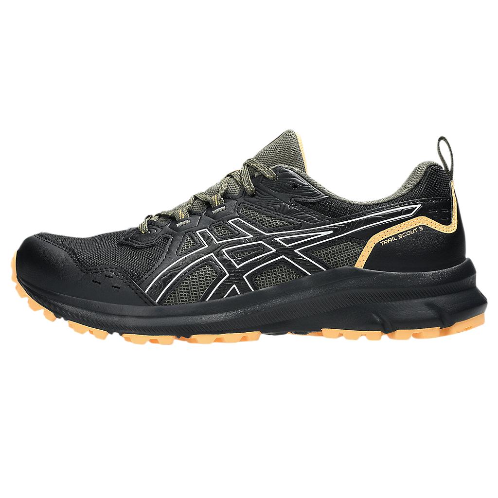New Asics Trail Scout 3 Low Top Running Shoes Men's Black 1011B700-006