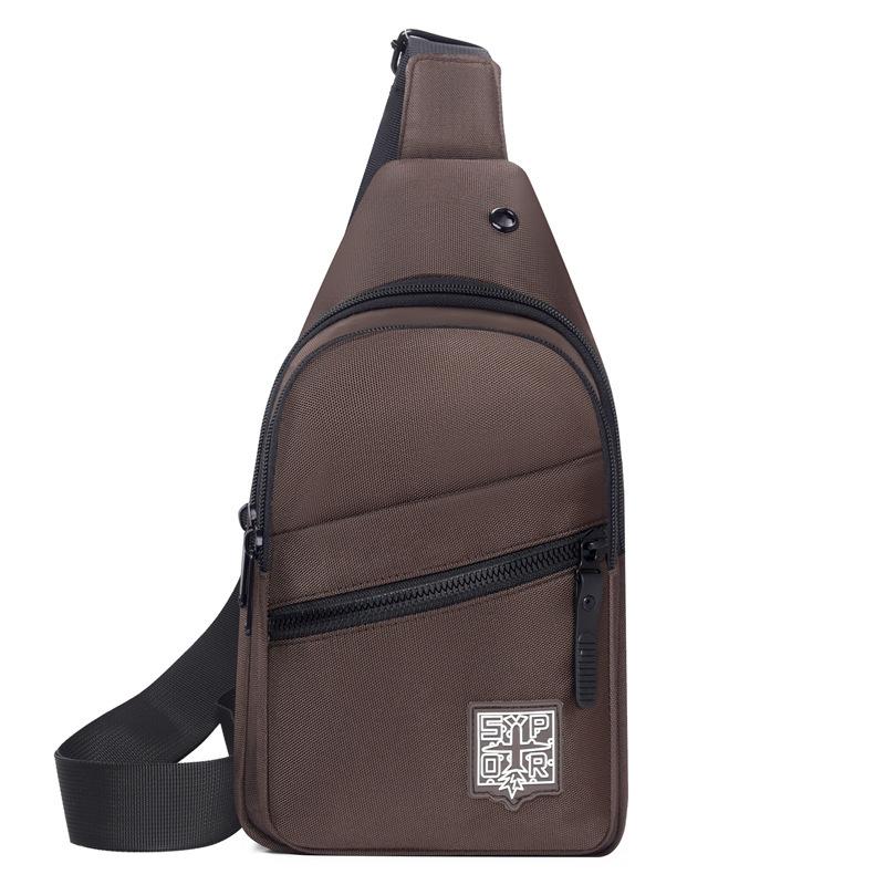 Men's breast bag high-end large-capacity shoulder bag outdoor sports and leisure versatile trend chest messenger bag