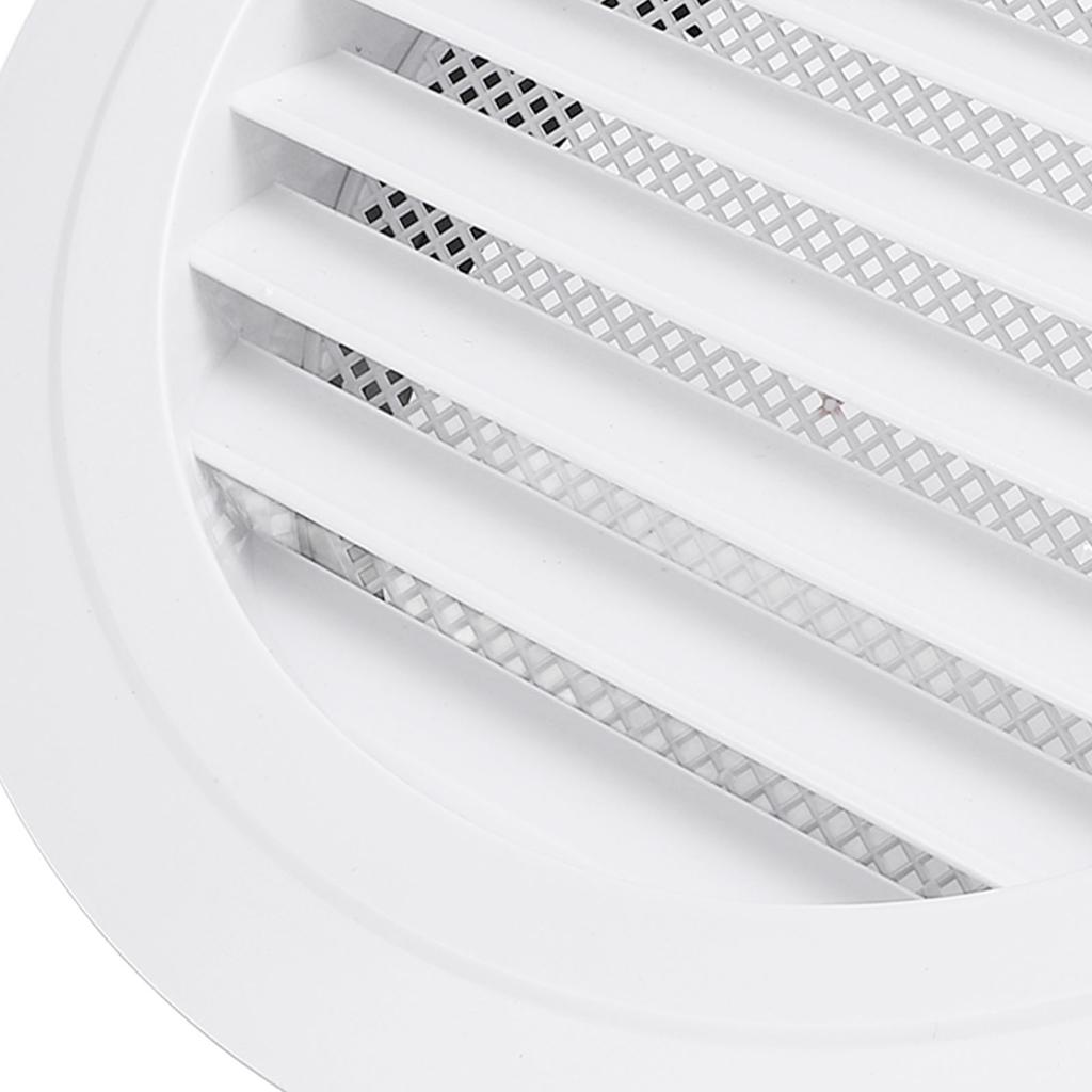 200mm Round Vent Cover White ABS Plastic Slant Louver Vent Grille Cover for Bathroom Kitchen Office