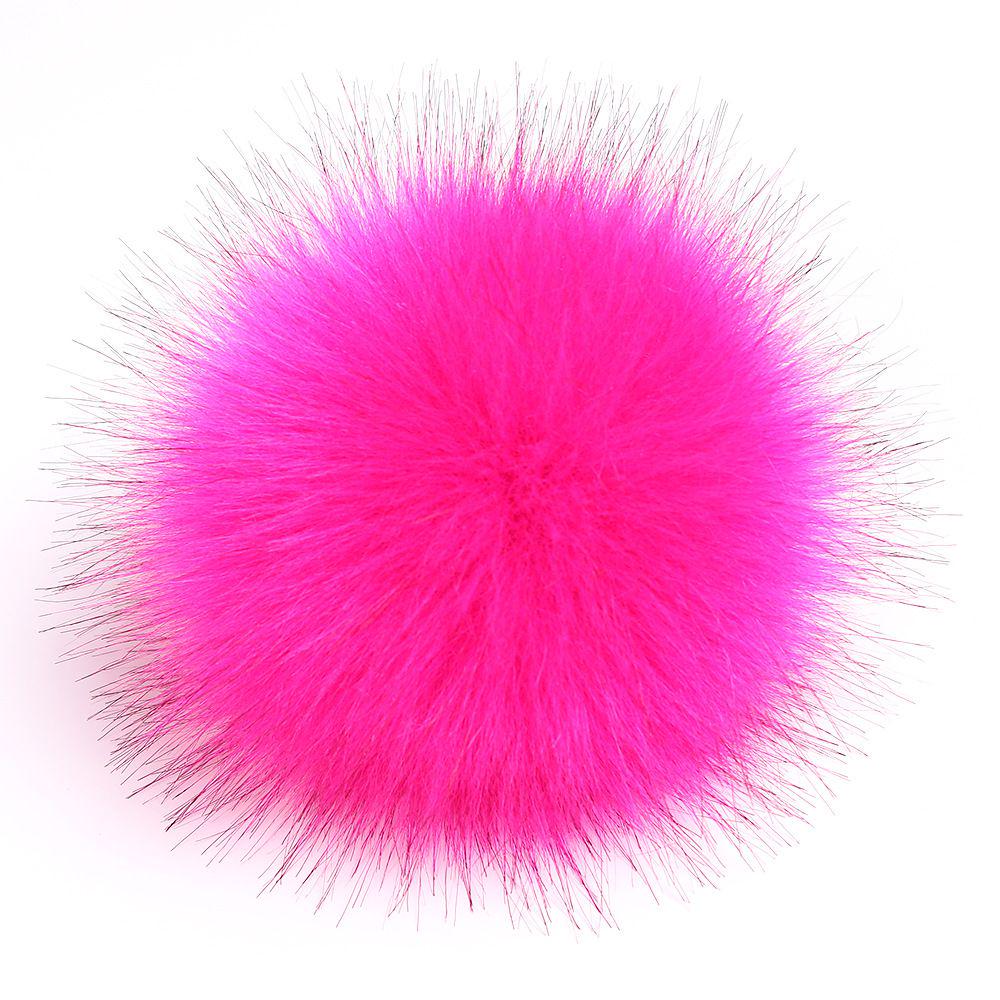 

Жіночі штучні помпони з хутра єнота для в язання шапок-біні, аксесуари для шапок Rose Red