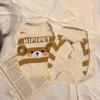 Gemütlicher gestreifter Kunstmink-Pullover für kleine/mittelgroße Hunde & Katzen - Herbst/Winter Haustierbekleidung