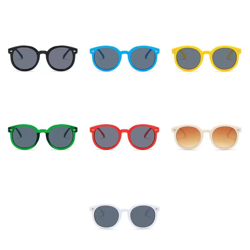 New Children Small Frame Circle Sunglasses Girl Brand Designer Fashion Sun Glasses Cute Baby Sunshade Eyewear UV400