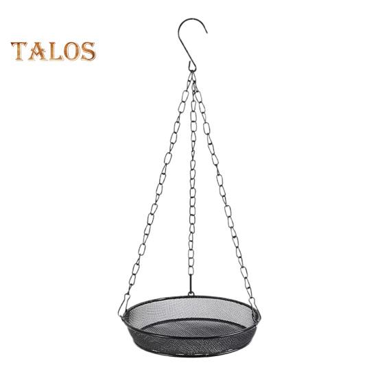 

Сетчатая подвесная кормушка для птиц, металлический поднос для корма с цепями, кормушка для птиц на открытом воздухе, для балкона, крыльца, двора Round