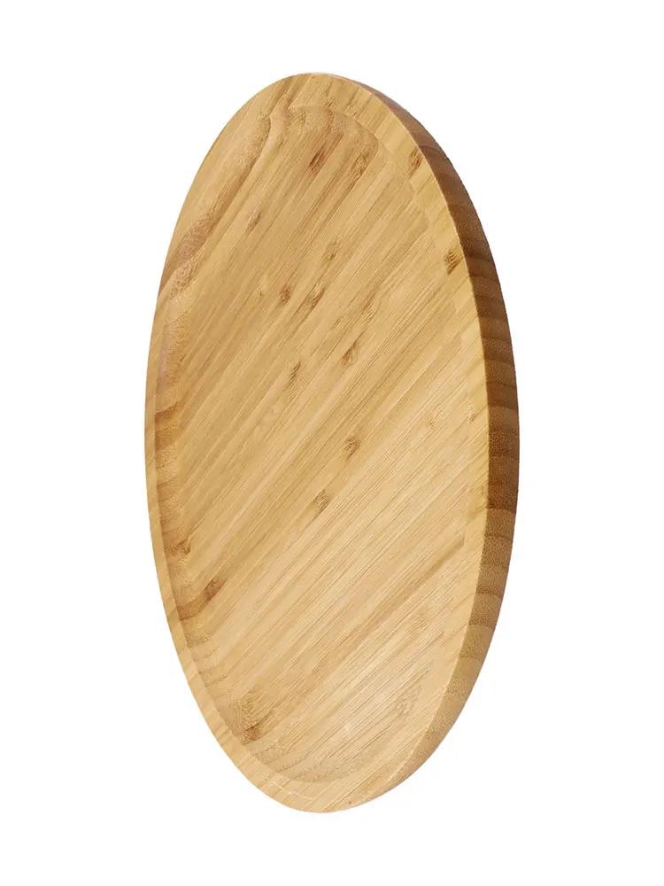 Trays Serving Tray 20*5*30cm For Fruit Pizza Multi-functional Round Wooden Serving Tray Tableware Stand Food Tray